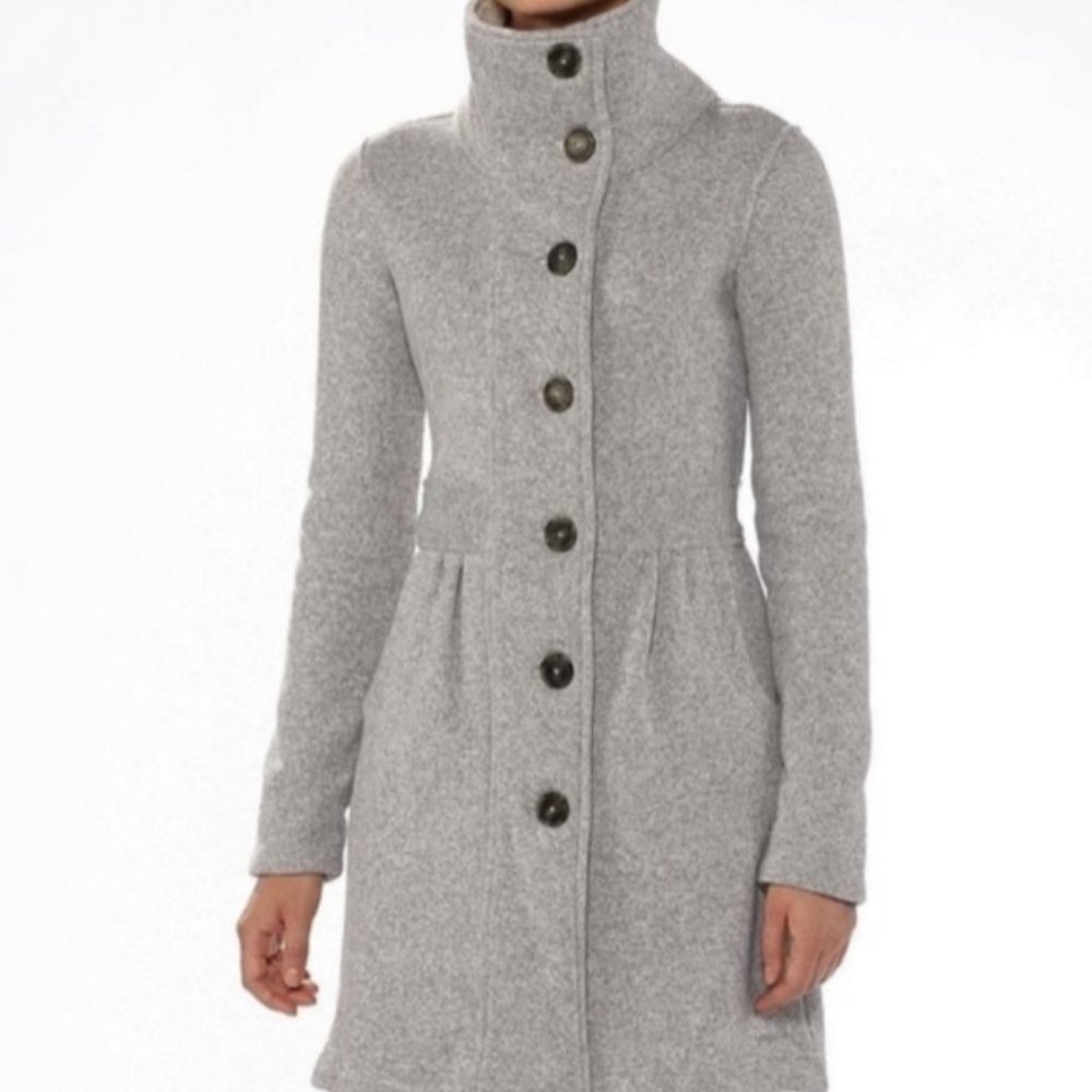 PATAGONIA Heather Gray Better Fleece Sweater Coat Long